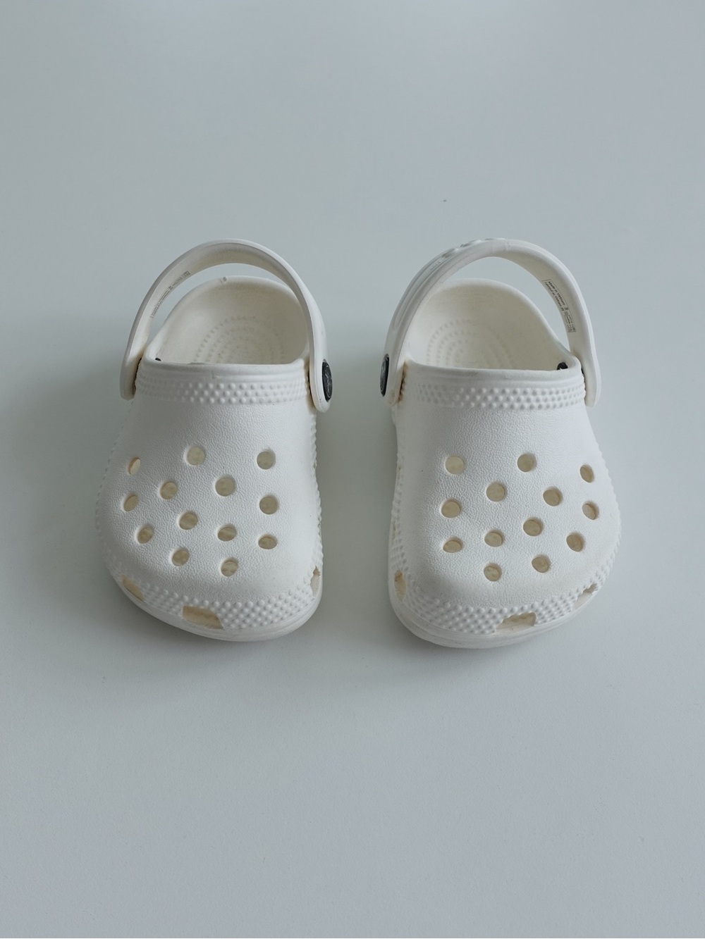 Crocs Infant Classic Clogs - White (Baby Size 2-3) Comfortable Slip-On